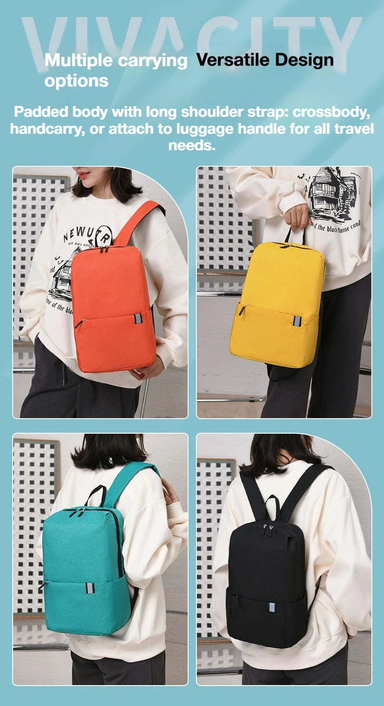 Leisure Travel Backpack Single Shoulder/hand-Held/double Shoulder Bag Waterproof Material Lightweight Student Backpack Unisex