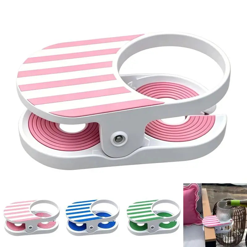Mainstays Clip-On Drink Holder - Secure Your Beverage Anywhere, Beach Chair Cup Holder With Clamp, Portable Cup Holder For Desk