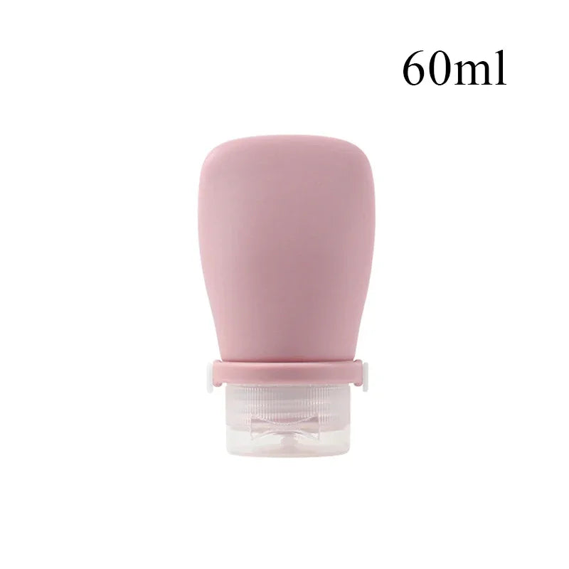 1/4pcs Portable Silicone Travel Bottle Cosmetic Storage Refillable Lotion Bottle Leakproof Shampoo Squeeze Tube Empty Bottle