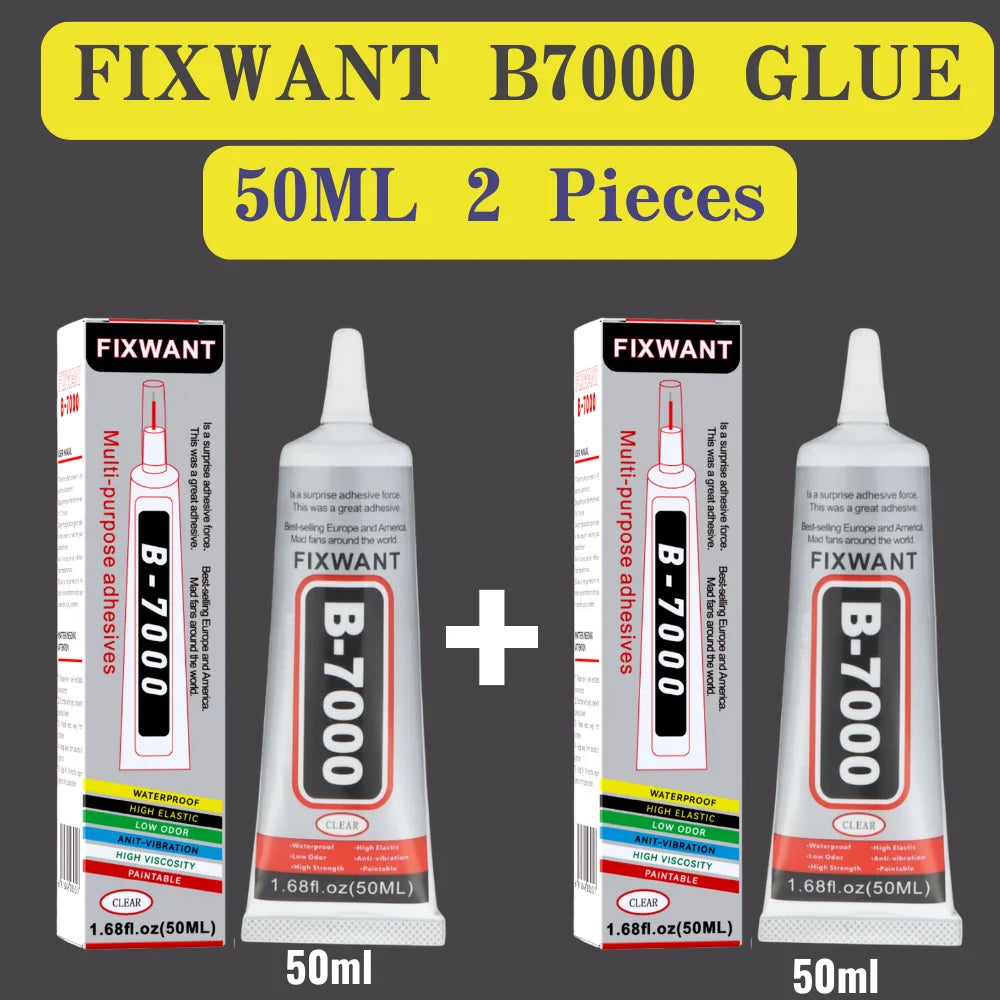 FIXWANT B-7000 Clear Phone Screen Repair Glue B7000 Universal Diamond DIY Adhesive With Precision Applicator 15/25/50/110ML