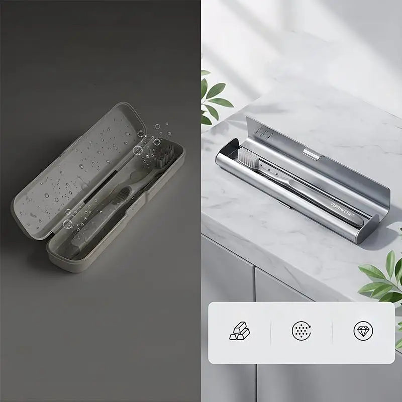 § Empty Aluminum Toothbrush Travel Case, Portable Travel Toothbrush Holder, Durable Manual Tooth Brush Box Container