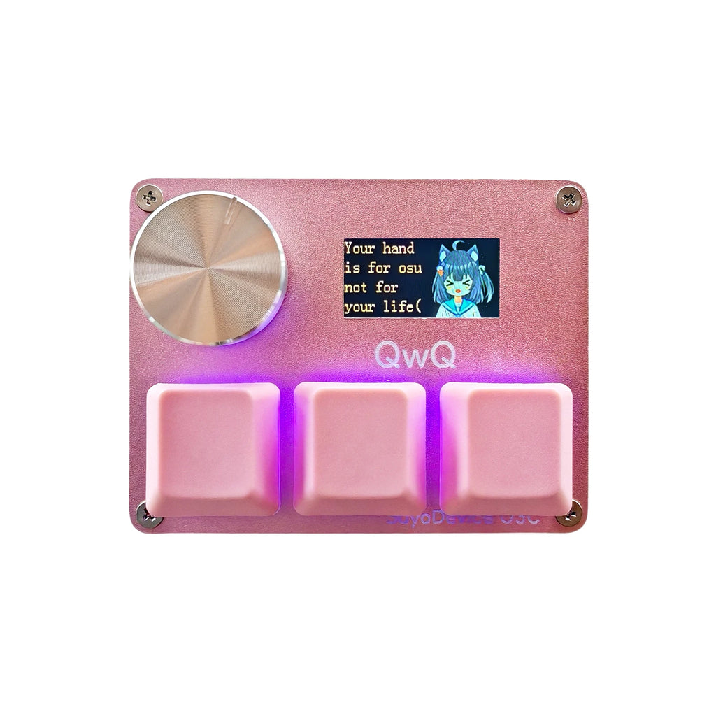 O3C Game Keyboard SayoDevice OSU O3C Rapid Trigger Hall Switches Magnetic Pink Switches Keyboard Knob Screen Copy Paste Shotcut