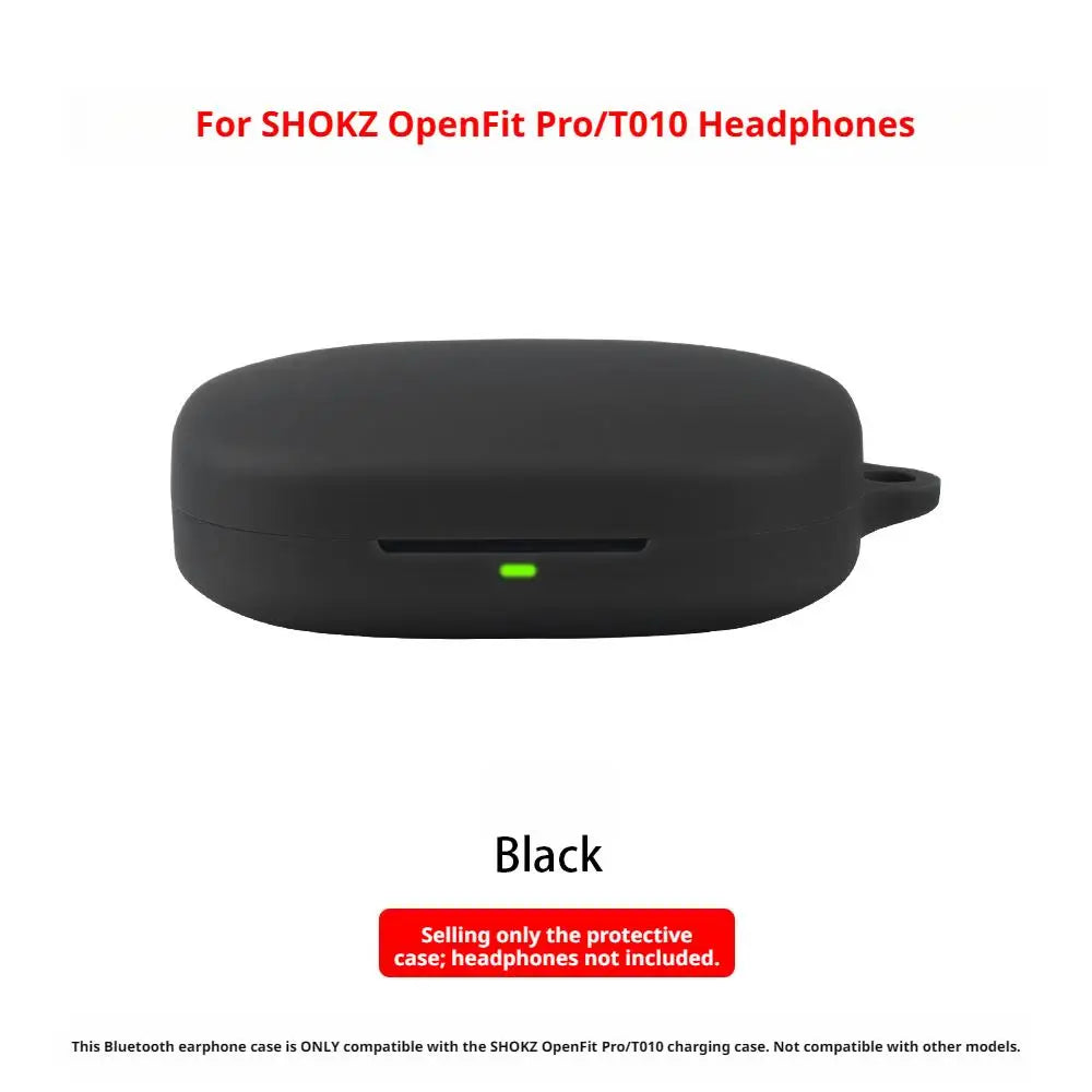 Protective Case for SHOKZ OpenFit Pro T010 Soft Silicone Shockproof Cover with Hook Anti-Fingerprint Dustproof Headphone Shell