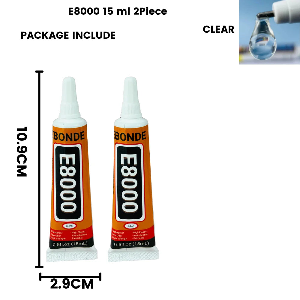 15/50/110mL E8000 Multi-Purpose Liquid Glue Super Strong Adhesive for Jewelry Crafts Rhinestones DIY E-8000 Phone Screen Glass