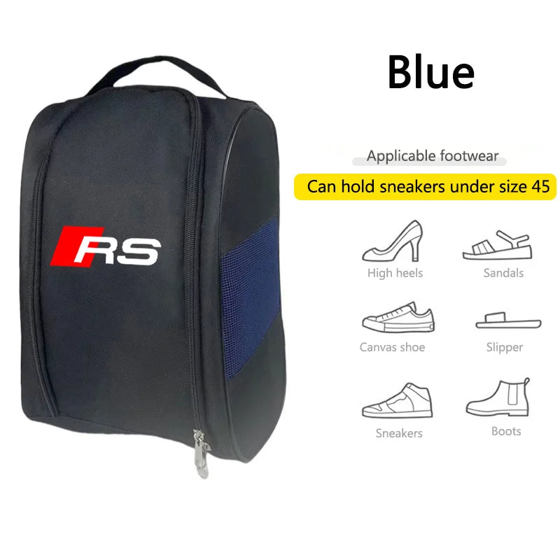 Car Emblem Sneaker Storage Bag Travel Outing Shoe Storage Tool For Audi Quattro SLine TT A3 A4 A6 A5 Q5 A1 Q7 Q3 A8 Q2 A7 RS7 RS