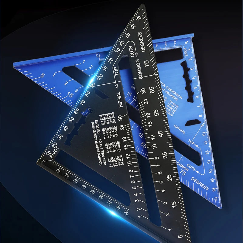Triangle Ruler 90 Deg. Angle Meter 7 Inch Triangular Ruler Try Square Triangular Square Triangle Joinery Metal Carpenter Square