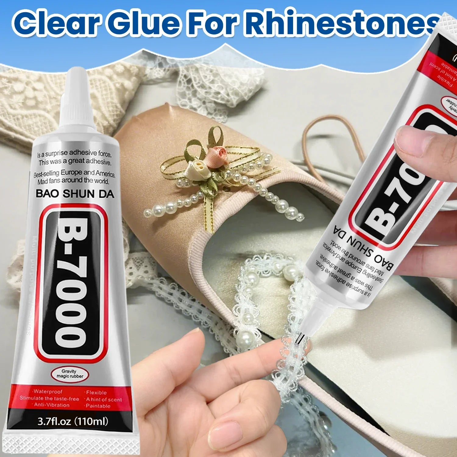 Fabric Glue Permanent, Fabric Glue for Patch, Clear Fabrics Adhesive for Clothing Permanent Washable for All Cotton,Polyester.