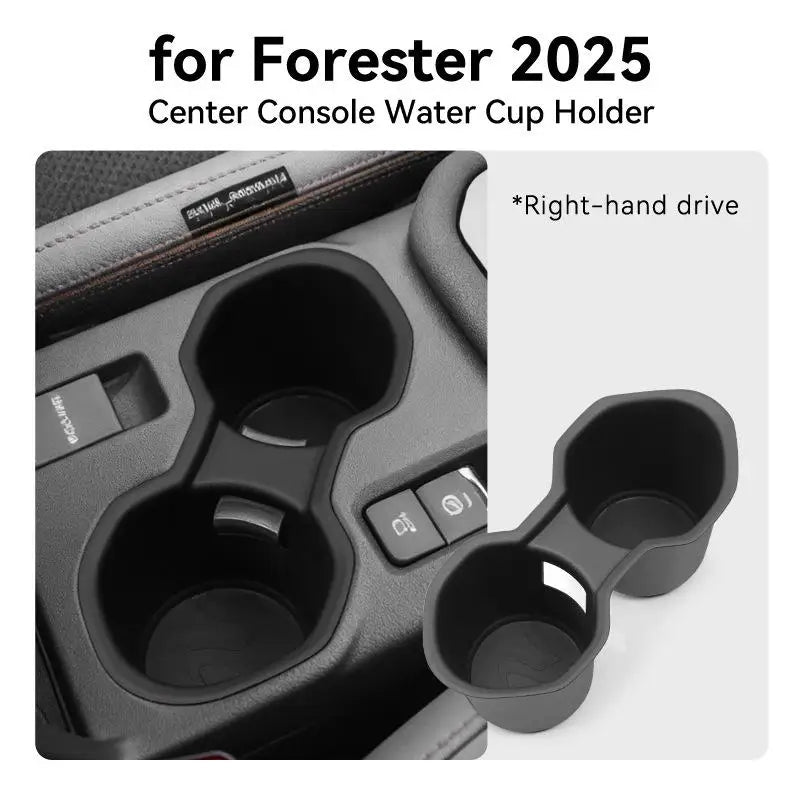 for Subaru Forester 2025 2026 Water Cup Holder Insert Car Cup Box Shock-Absorbing Tray Organizer Tidying Accessories TPE