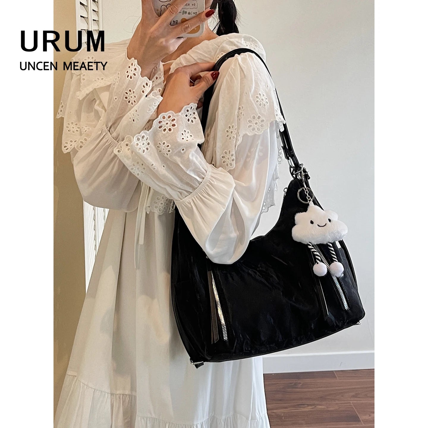 New 299 Multi-Functional Double Shoulder Underarm Bag Women's 2026 New Style Soft PU Square Shape Handbag Tote Bag Crossbody Bag