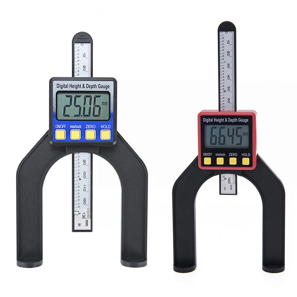 0-80mm 0.01mm Depth Gauge Instrument Plastic Digital Depth Gauge Carpenter Large LCD Screen Height Gauges Calipers