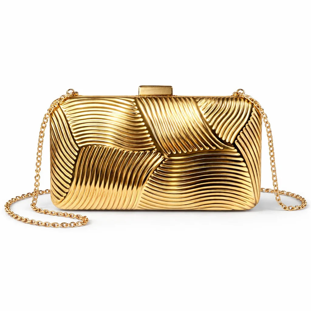 New iron box shape dinner bag chain hand grab bag fashion personality celebrity