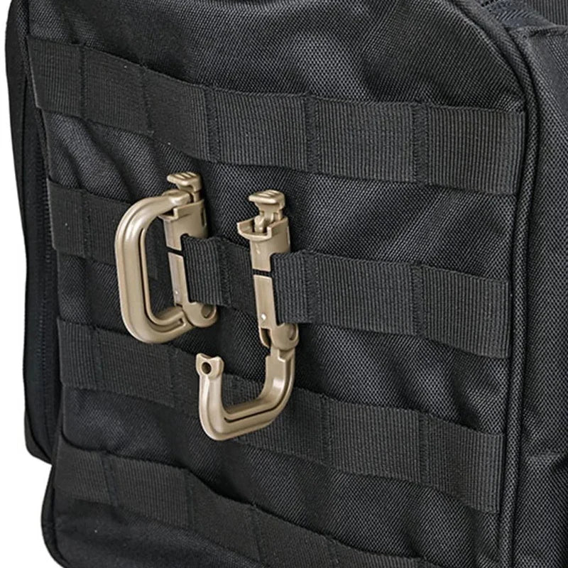 Tactical D Locking Ring Buckle Outdoor MOLLE Carabiner Plastic Clip Snap Type Tactical Vest Bag Connection Point Fastener