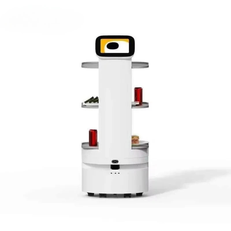 Obstacle Avoidance Smart Food Delivery Robot Autonomous Serving Robot For Hotel Shopping Mall