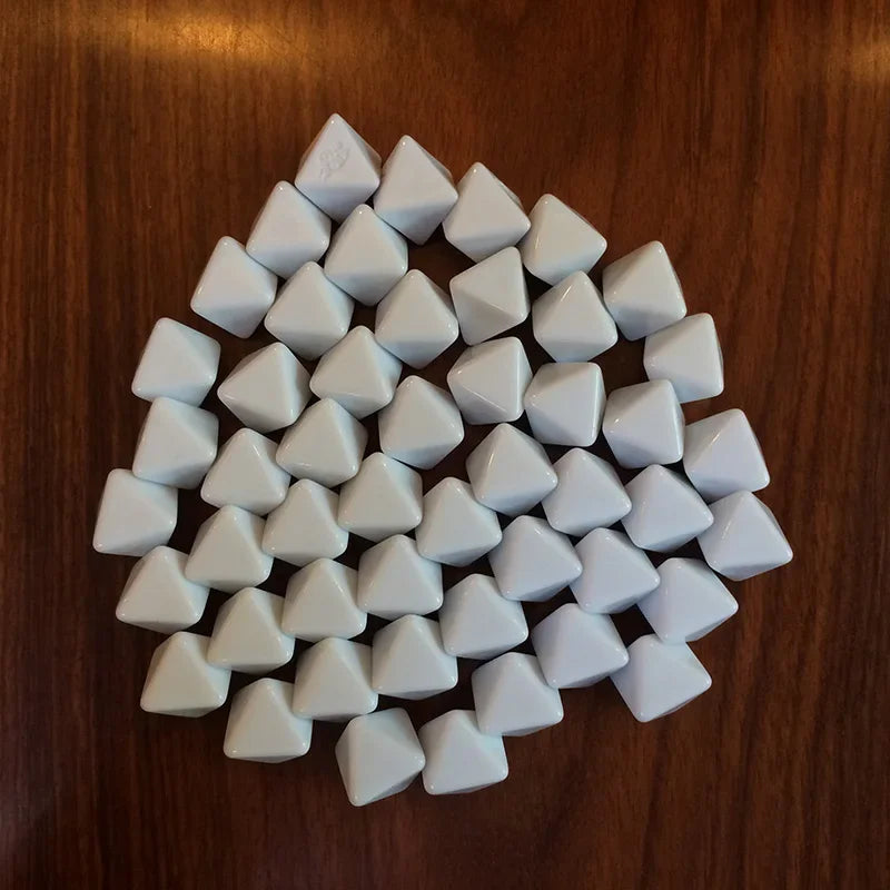 10 PCS Blank Dice Puzzle Game  8 Sided Dice DIY Game Accessory 16mm