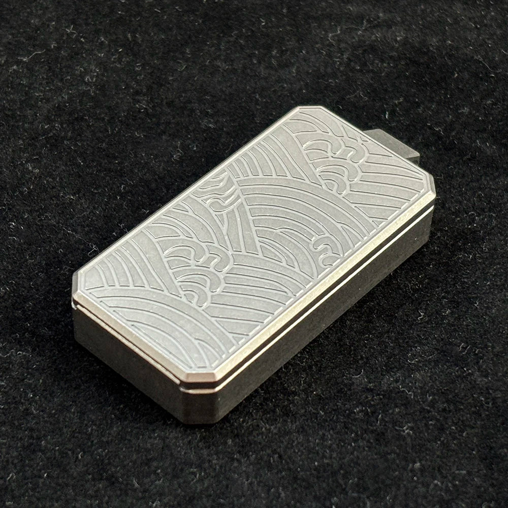 Mini Size Storage Box Portable Magnetic Push Box Titanium Alloy Outdoor Tool EDC