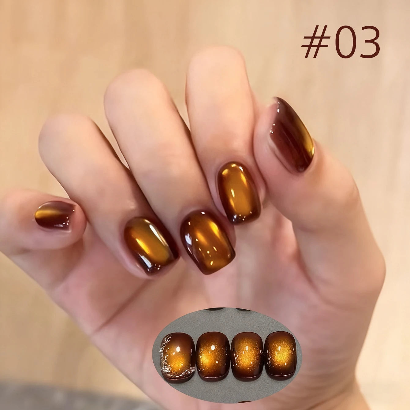 MIANEL 10ML Specially Blended Golden Osmanthus Cat Eye Nail Polish Gel 2026 New Style Versatile Cat Eye Nail Polish Nail Art Set