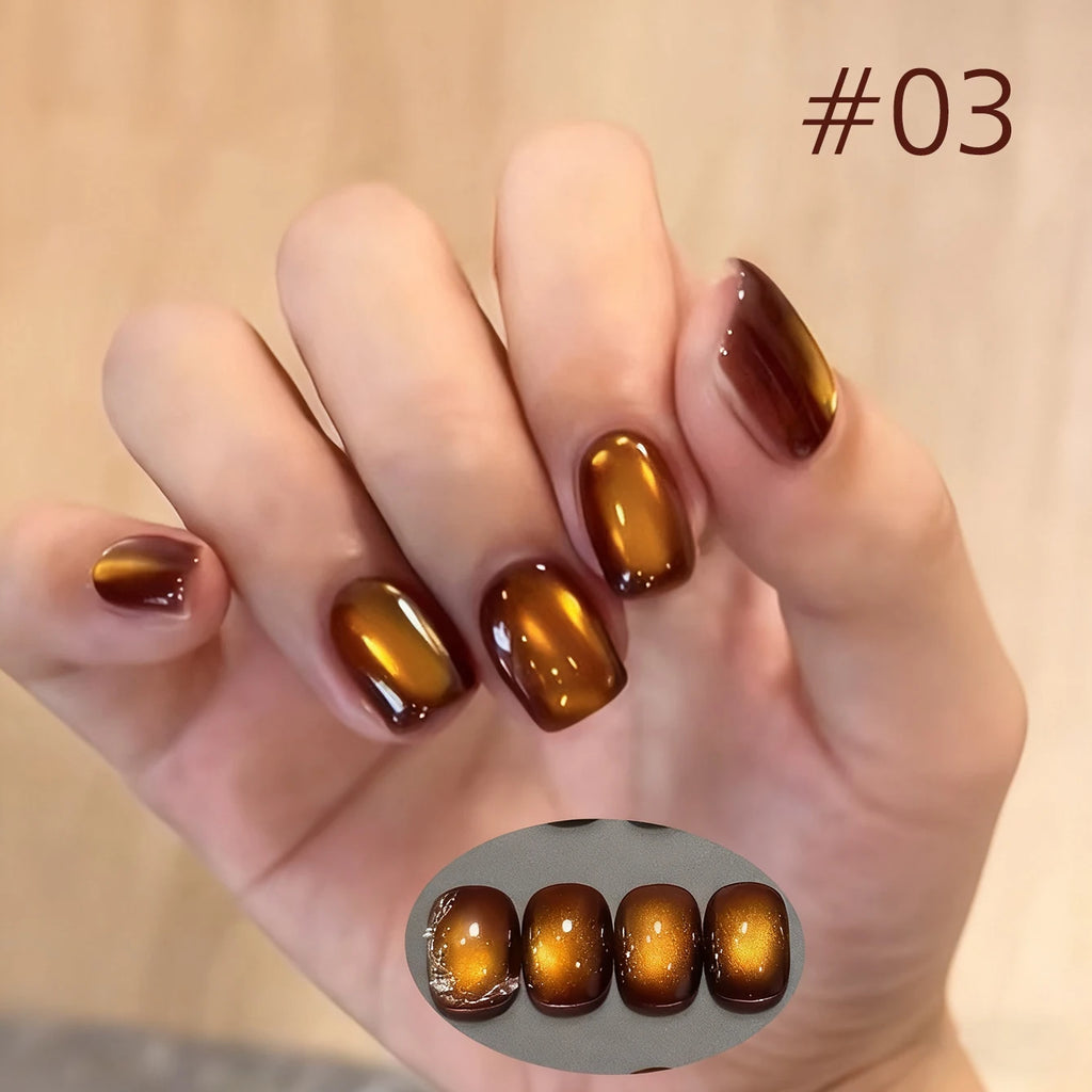 MIANEL 10ML Specially Blended Golden Osmanthus Cat Eye Nail Polish Gel 2026 New Style Versatile Cat Eye Nail Polish Nail Art Set