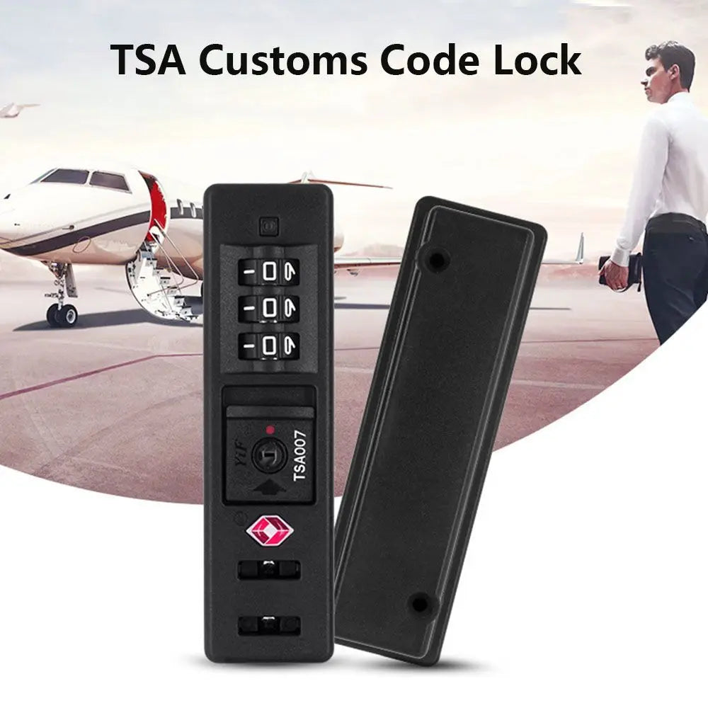 Anti-Theft Portable Cable Luggage Lock TSA Customs Lock Customs Code Lock Smart Combination Lock Padlock with Steel Cable