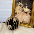 2025 Luxury Hollow Metal Clutch Floral Beaded Lantern Purse for Weddings Parties Evening Bag Chain Floral Ladies Handbags