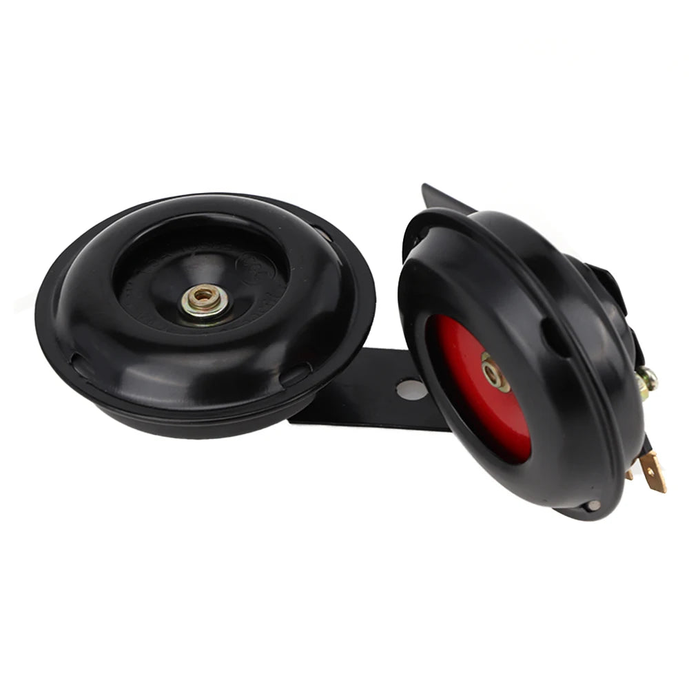 Motorcycle electric horn 12V 24V 36V 48V 60V 1.5A 105db waterproof round horn speaker suitable for scootermopedelectric bicycle