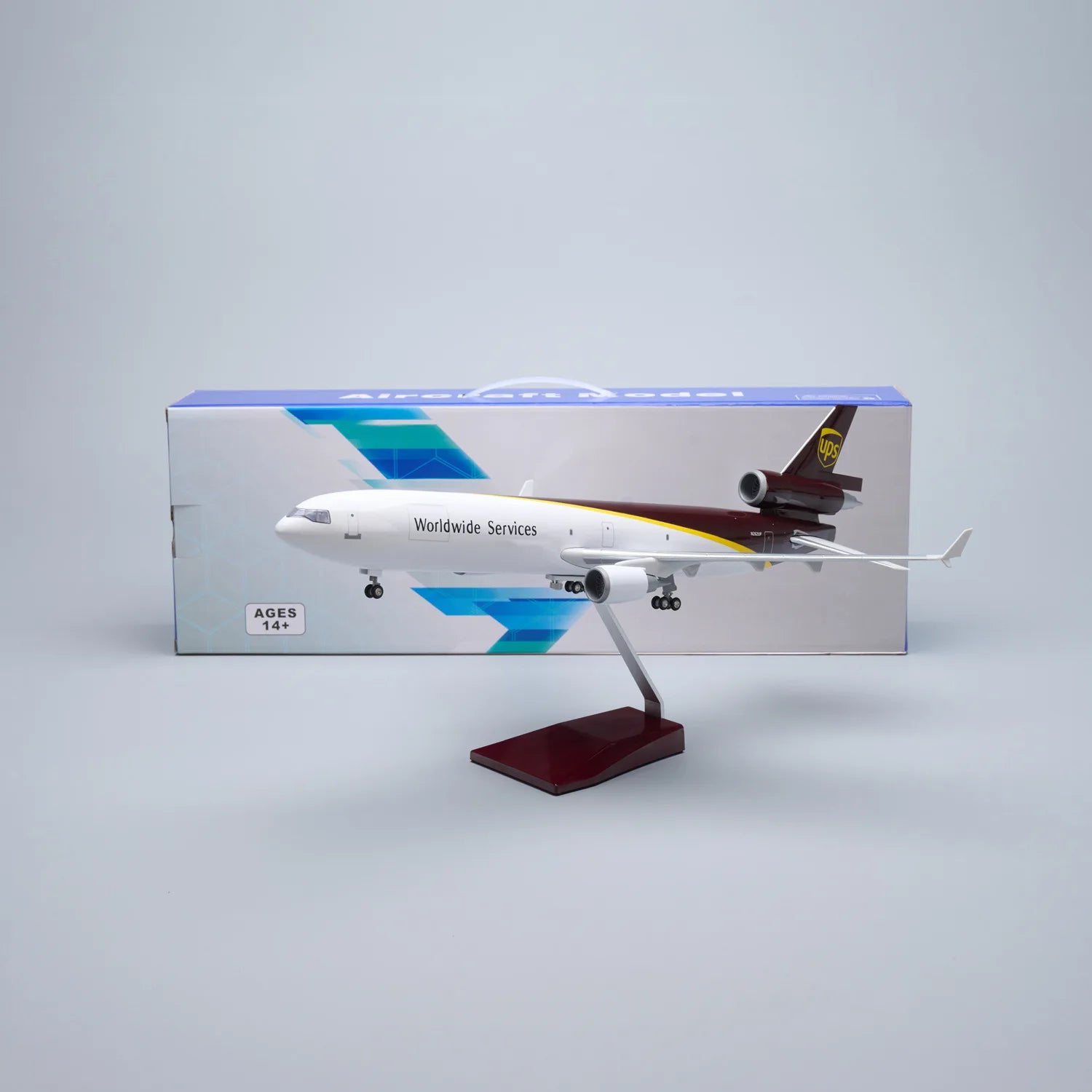 MD-11 Cargo Series Airplane Model Toy Kit 1/130 Scale Resin Diecast Plane Model with Stand For Collection display or Child Gift