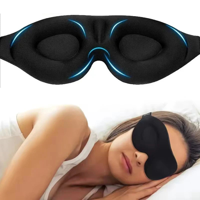 1/2/5/10pcs 3D Fashion Black Full Shading Sleep Mask Relaxing and Zero Pressure Soft Breathable Nap Mask To Relieve Eye Fatigue