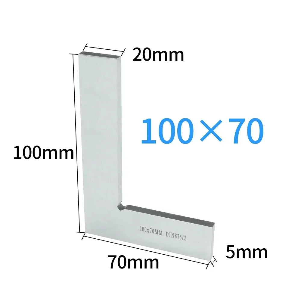 SHANHR 90 Degree Flat Edge Square Carpenter Square Angle Square L-shaped Carpenter's Ruler Marking Gauge Carpenter Tool