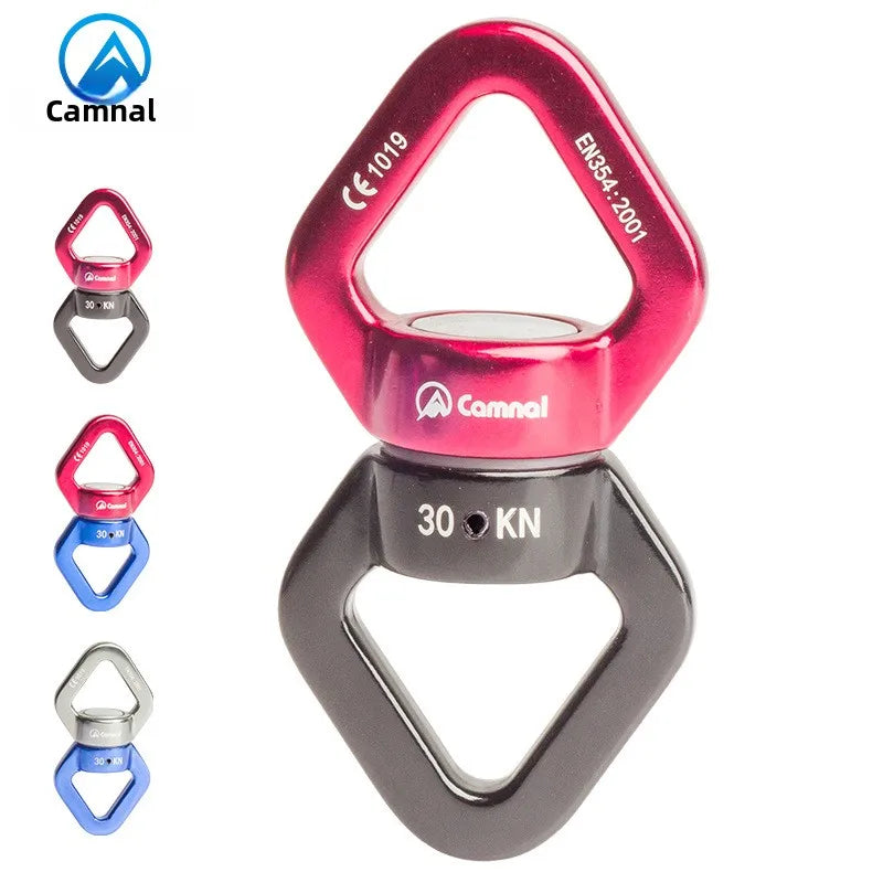 30kN Gimbal Wheel Fixed Rotating Wheel Connector Ring Device Universal Yoga Climbing Wheel Two-Way Hanging Camping Hiking