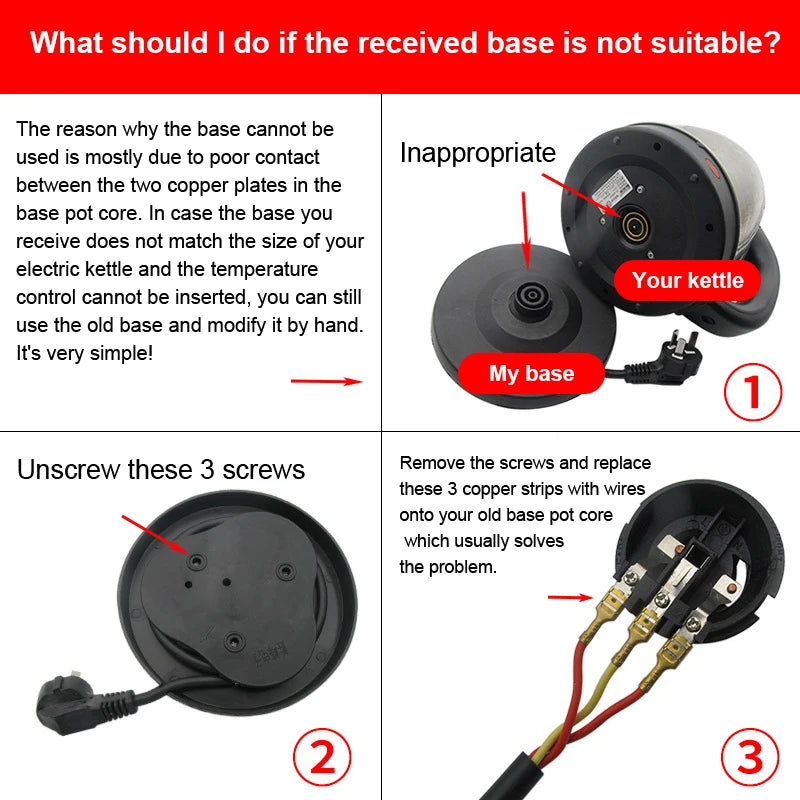 【Household Electric Kettle Base Kettle Accessories Rubber Plate Chassis High Power Rubber Disc Electric Kettle Parts】