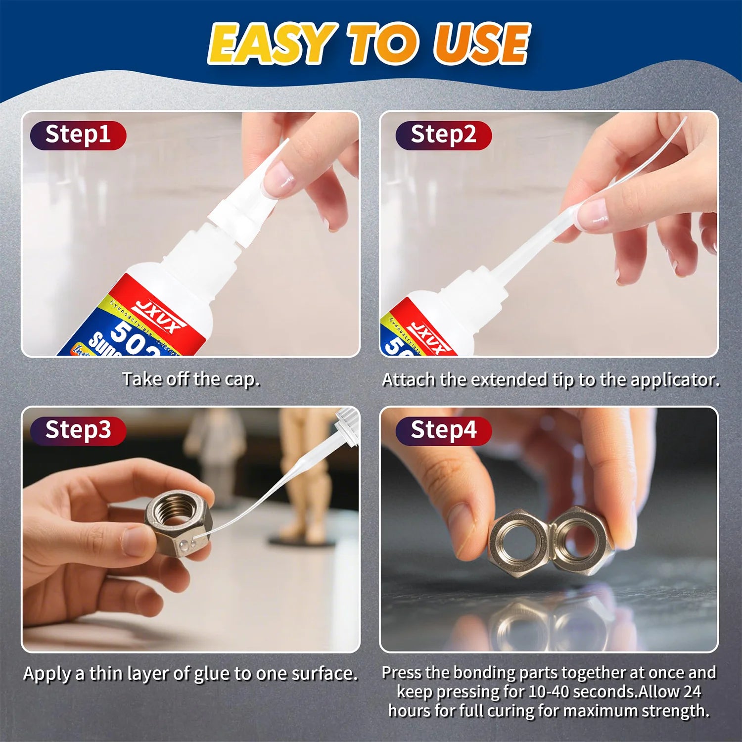 High-Strength All-Purpose Adhesive for Home Use – 5S Quick-Drying Cyanoacrylate (20 g) – Metal, Plastic, Wood