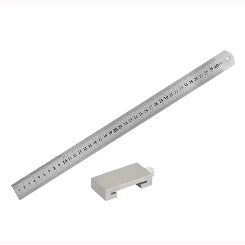 Woodworking Steel Ruler, Straight Ruler Gauge Positioning Woodworking Square A Square Measuring Mark for a Stop Block