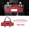 For BAIC X7 X35 X55 X65 X75 Beijing BJ20 EV5 BJ40 BJ80 D60 Car Seat Storage Box with Hook Leather Tissue Bag Drinks Cup Holder