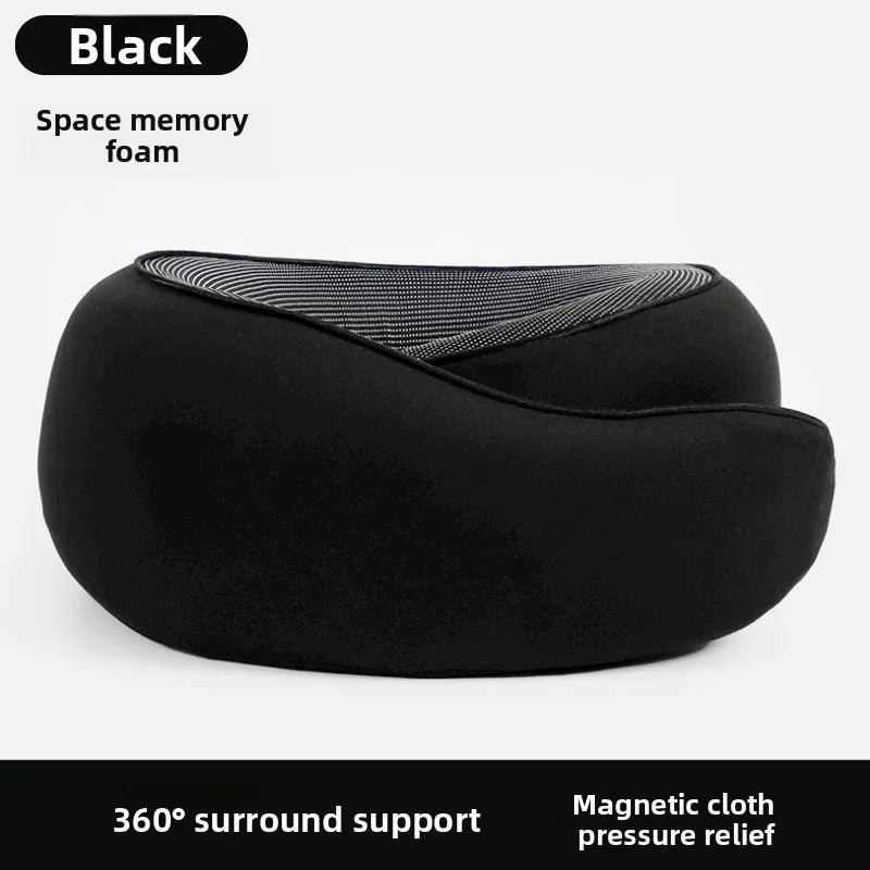 Soft Memory Foam U Neck Pillow Lightweight Foldable Airplane Travel Car Rest Cervical Support Sleeping Pillow