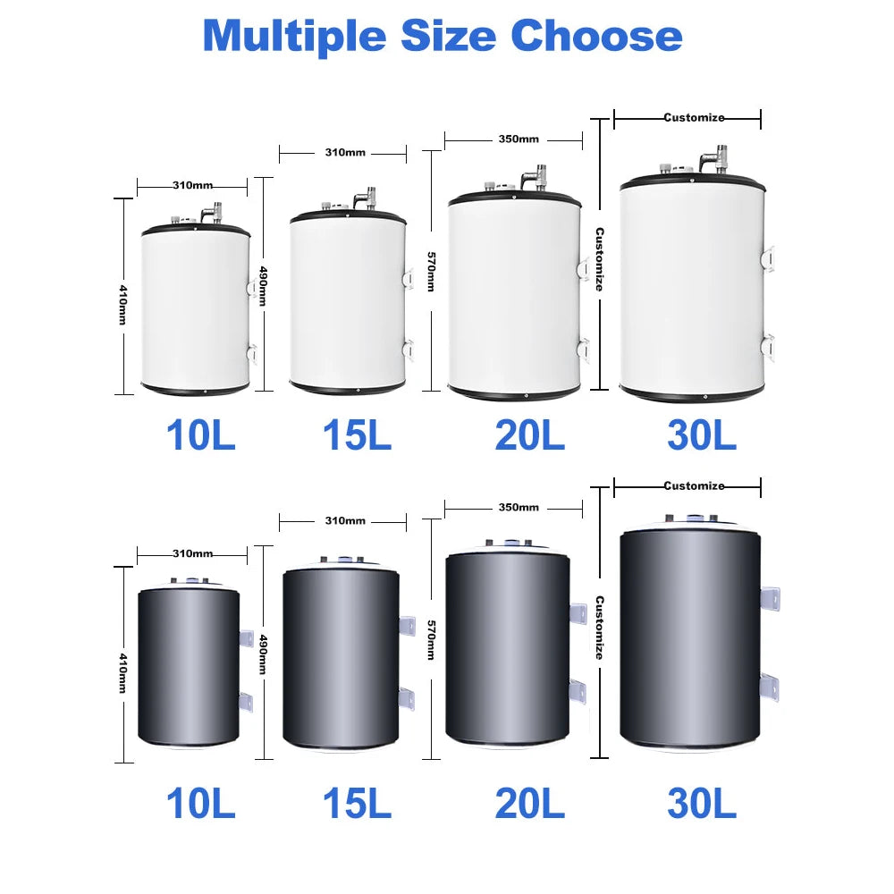 RV 200w Stainless Steel 10l 15l 20l 30l Boat Car Camping Small Caravan Storage Electric Hot 12v Dc Rv Water Heater
