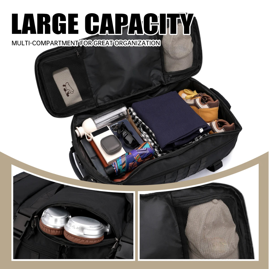 Outdoor Mountaineering Bag 90L Super Large Capacity Backpack Waterproof Long-Distance Travel Hiking Backpack Camping Storage Backpack Forest Off-Road Club Desert Travel