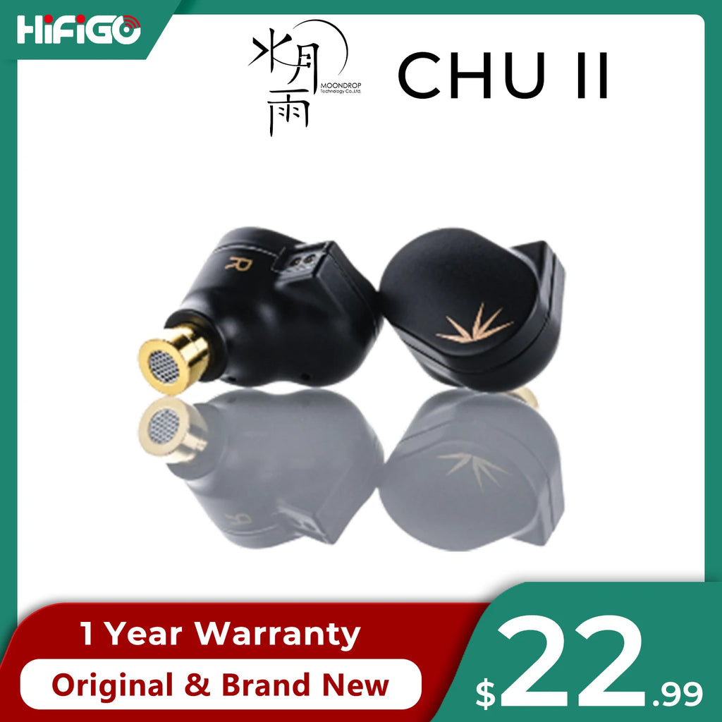 MOONDROP CHU II / CHU 2 Performance Dynamic Driver Earphone IEMs Interchangeable Cable In-Ear Headphone HiFi Music Earbuds