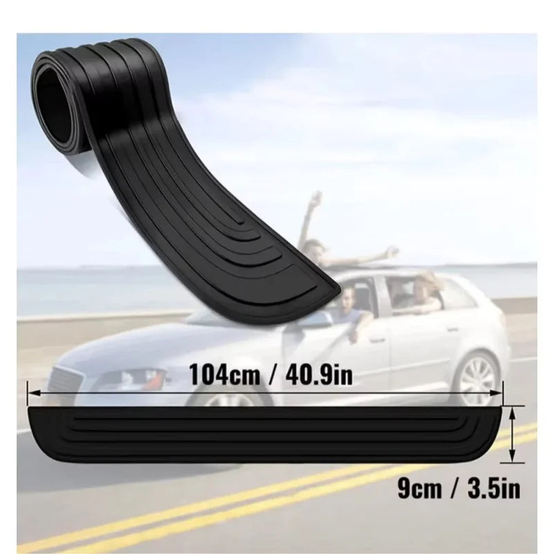Universal Car Trunk Door Guard Strips Sill Plate Protector Rear Bumper Guard Rubber Mouldings Pad Trim Cover Strip