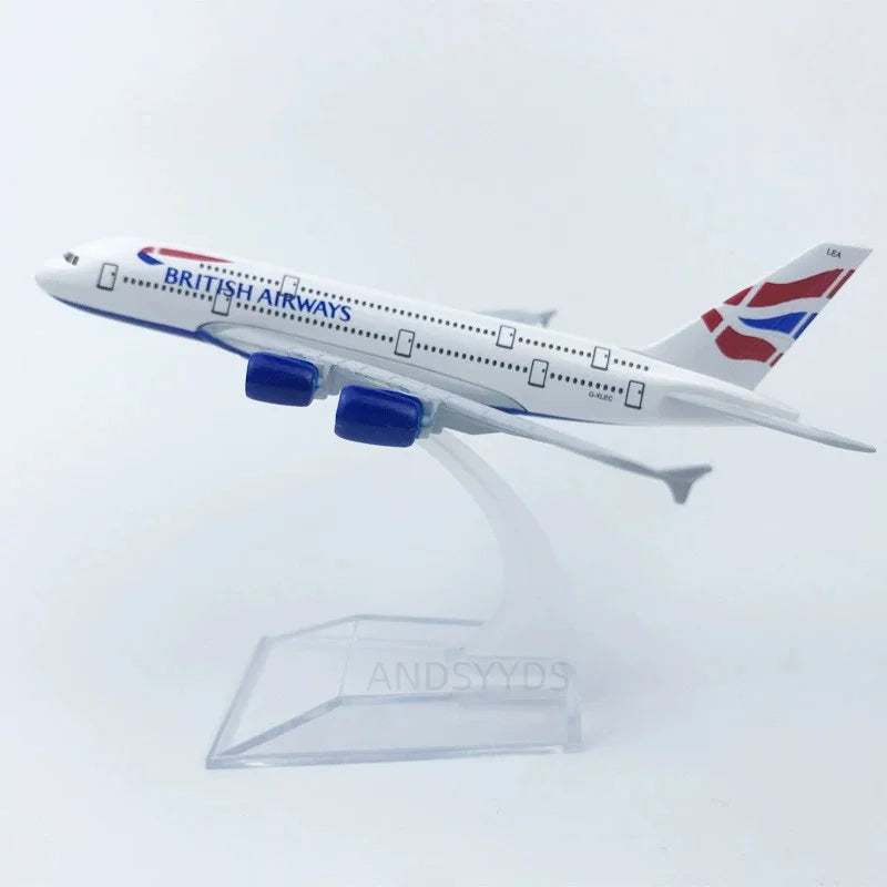 16CM Scale Airplanes British Airways a380 Plane Model ONE Worid b777 b747 Aircraft Diecast Miniature Authentic Souvenir Plane