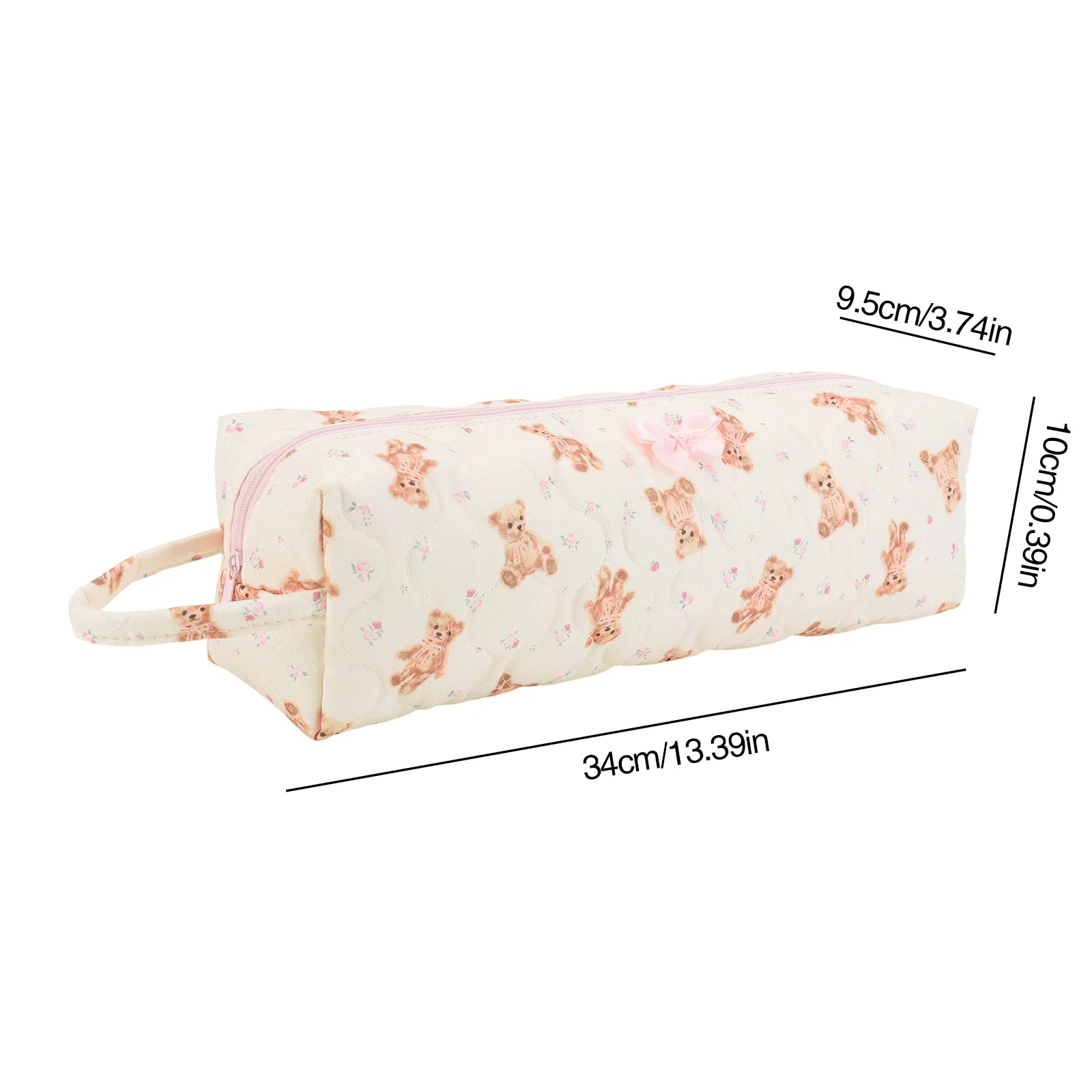 Floral Carrying Bag with Handle  Pencil Pouch with Zipper Lightweight for Women Hair Dryer Straightener Attachments