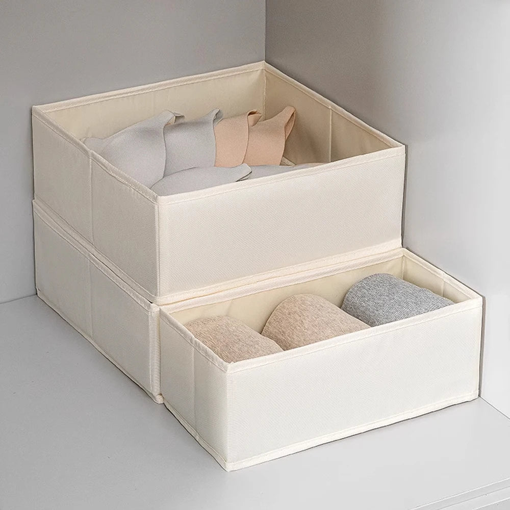 Foldable Clothes Organizer Underwear Socks Bra Clothes Pants Storage Box Closet Wardrobe Organization Household Dresser Storage