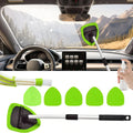 9 Pcs Car Wash Kit with Long Handle Windshield Cleaning Tool Microfiber Car Cleaning Supplies for Cars RV SUV Truck Office Universal Green