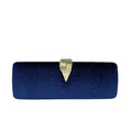 Elegant Ladies' Purple Evenin Clutch Luxury Emerald Serpentine Purse Vintage Leaf Buckle Velvet Wedding Party Dress Handbag