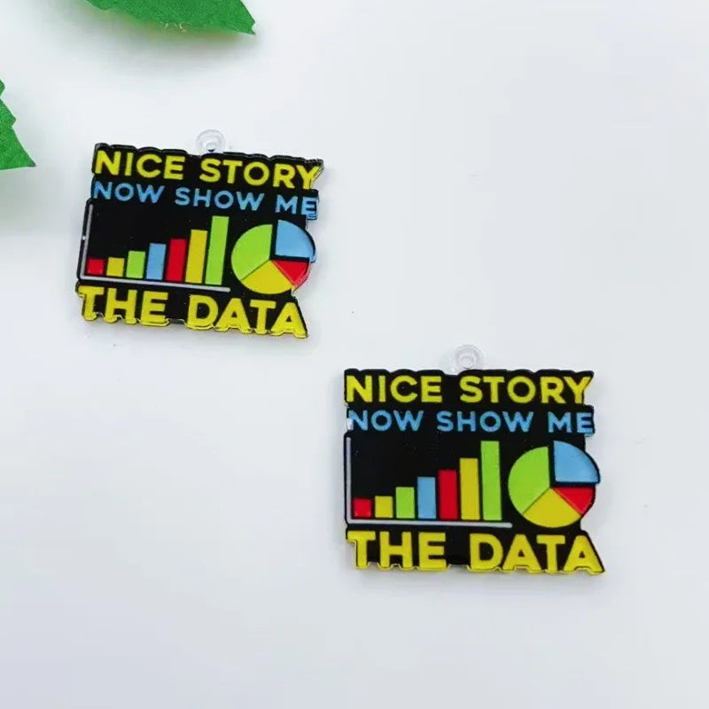 10pcs cartoon character acrylic earrings, keychains, jewelry pendants, DIY jewelry accessories, pendants