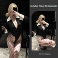 Abstinence Series Sexy Secretary Lingerie Deep V Temptation Jumpsuit No Need To Take Off Slim Fitting Role-playing Uniform Set