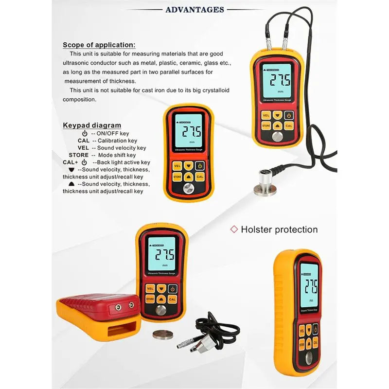 Y42A-GM100 Thickness Gauge GM100 Ultrasonic Thickness Ultrasonic Thickness Thickness Gauge