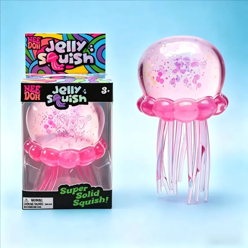 Squishies Nee Doh Jellyfish  Squish Toy Fidget Toy, Water Sensory Soft Jelly Squeeze Stress Relief Fidget Toy Squeeze Blind Box