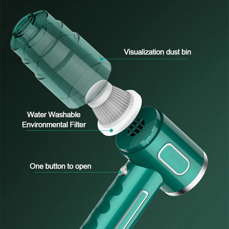 SEAMETAL Wireless Car Vacuum Cleaner Portable Powerful Handheld Vacuum Cleaner for Car Home Cleaning Tools