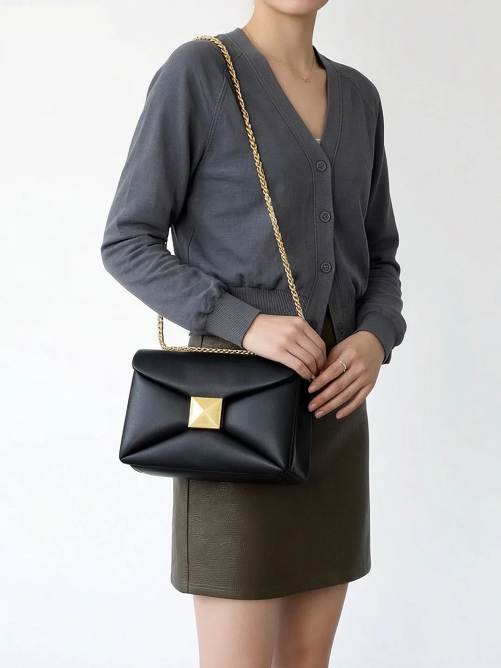 UBELLIN Luxury Designer Women's Crossbody Bag Real Leather Small Square High Quality Cowhide Underarm Shoulder Fashion Bag
