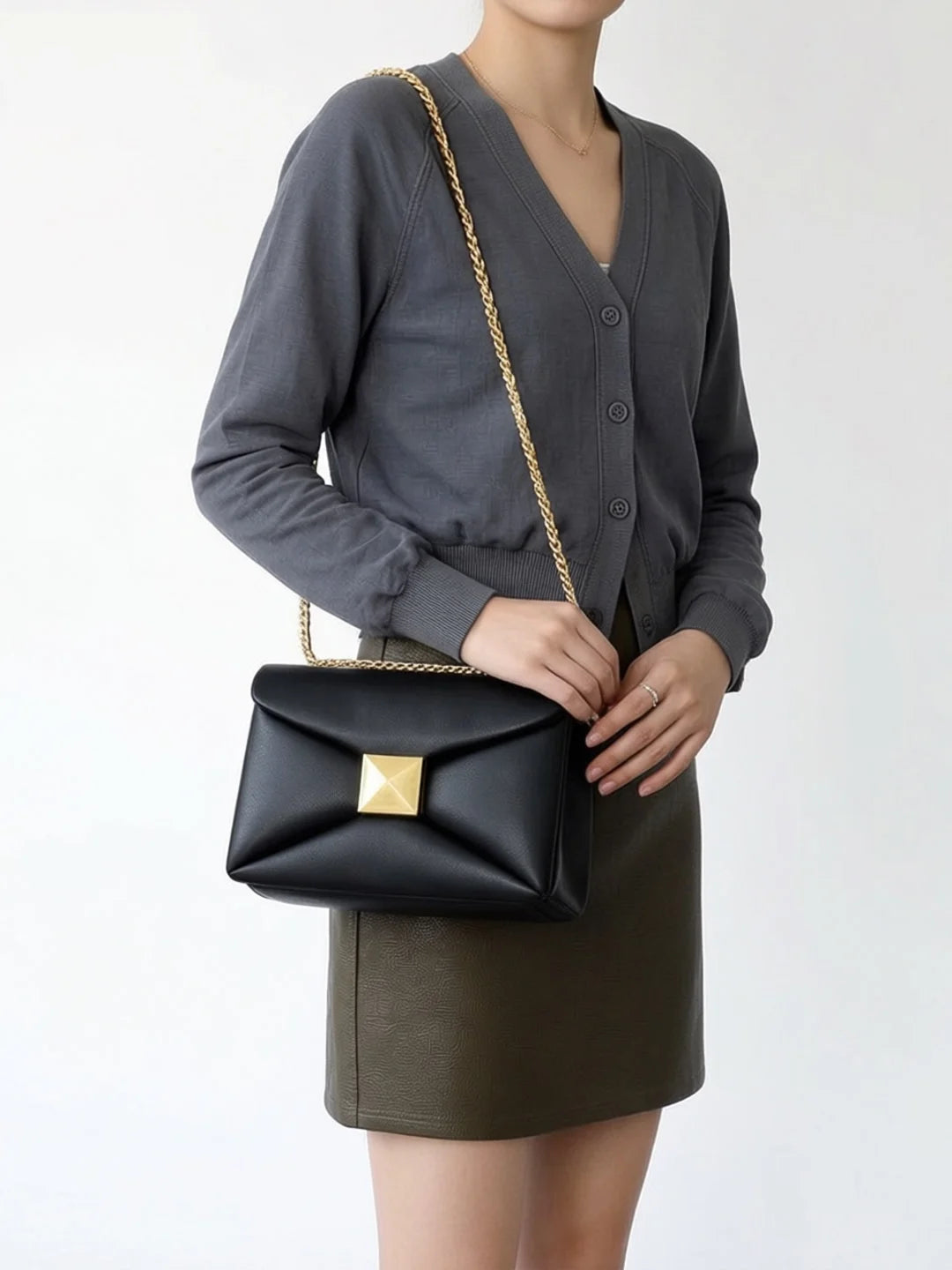 UBELLIN Luxury Designer Women's Crossbody Bag Real Leather Small Square High Quality Cowhide Underarm Shoulder Fashion Bag