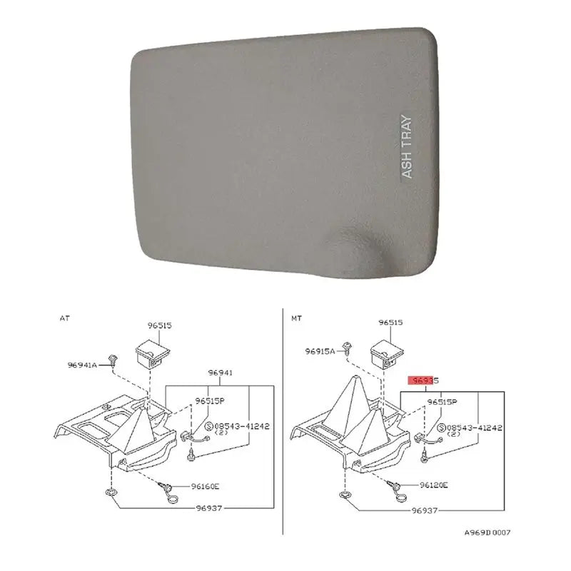 New 96935-VD500 Car Central Console Ashtray Cover Box For Nissan Patrol Y61 05-23 Ashtray Lid Cigarette Box 96935VD500